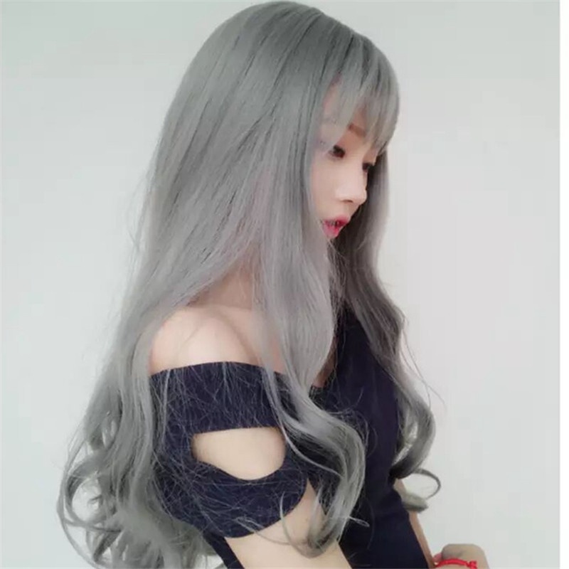 Tóc giả nữ xoăn dài màu đỏ đậm cho tiệc hóa trang