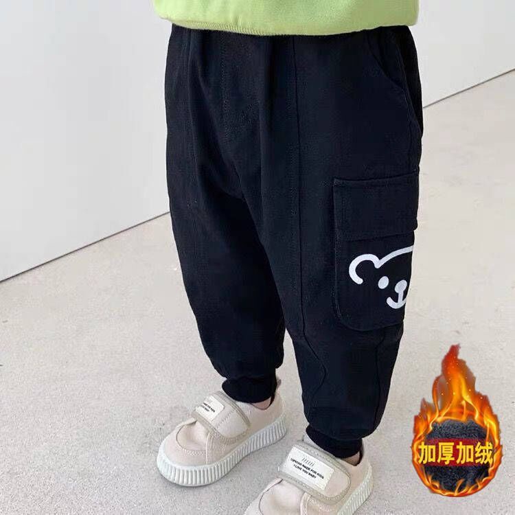 Quần Jean Cotton Ống Rộng Thời Trang Xuân Thu Dễ Phối Đồ Cho Bé Trai