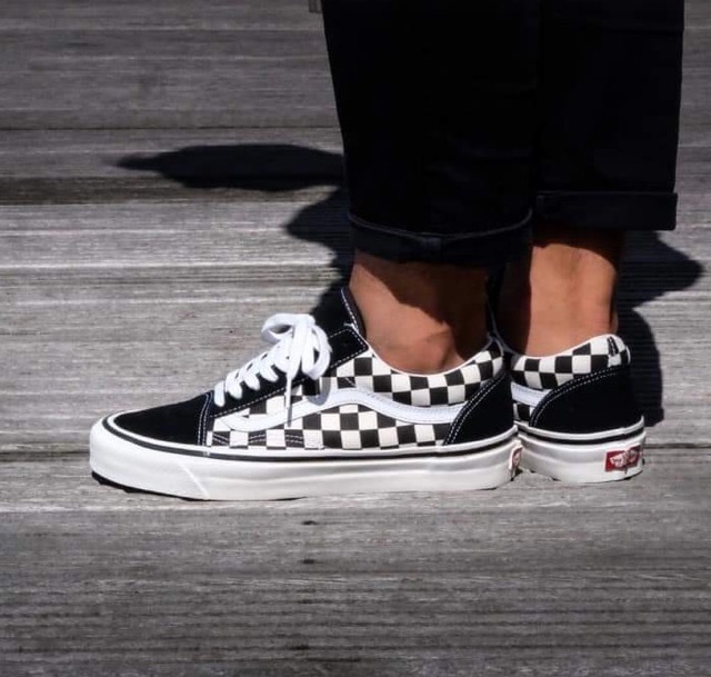 SALE Giày HOT Giầy vans caro trắng đen 1:1 ( full box + free ship ) 2020 * * ⁵ .