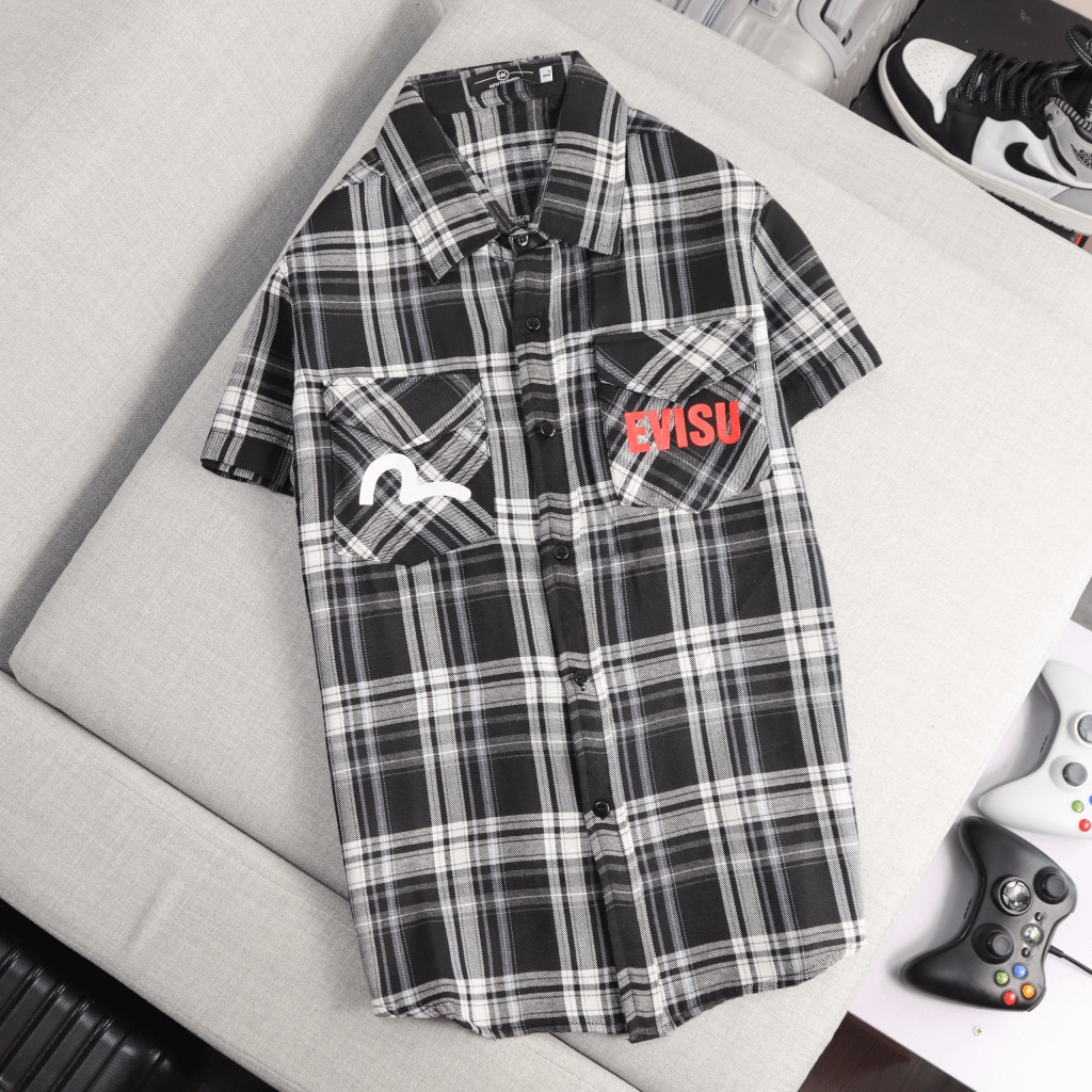 Áo Sơ Mi Caro Nam Tay Ngắn Họa Tiêt Uvisu Màu Sắc Tươi Trẻ Dễ Phối Đồ