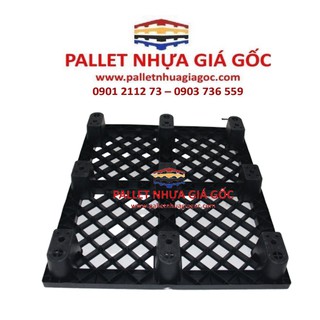 PALLET NHỰA MỚI TẢI NHẸ XUẤT KHẨU 9 CHÂN CỐC 120 X 100 X 14 CM - MỚI 100%