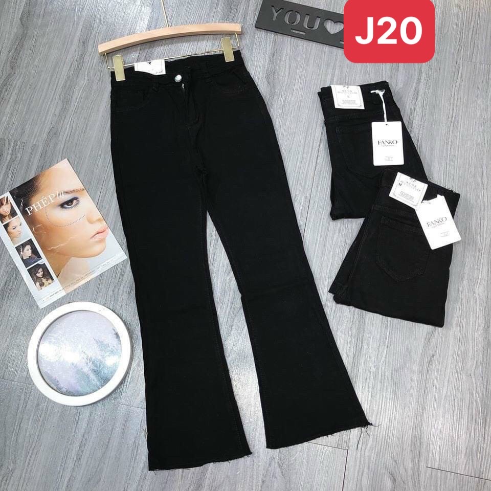Sale! Quần jean nữ ống loe lưng cao, quần bò loe nhẹ ống suông cao cấp J20 | BigBuy360 - bigbuy360.vn