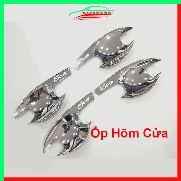 Ốp tay hõm Mazda CX3 CX-3 2021-2023 mạ Crom chống trầy bảo vệ xe