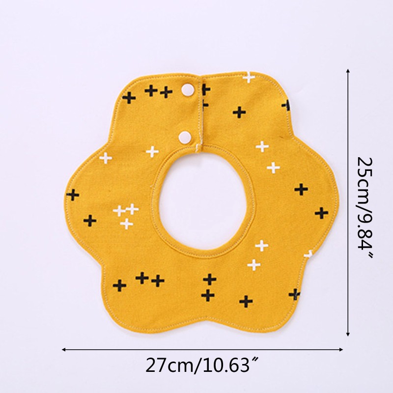 Set 5 Yếm Cotton Xoay 360 Độ Xinh Xắn Cho Bé