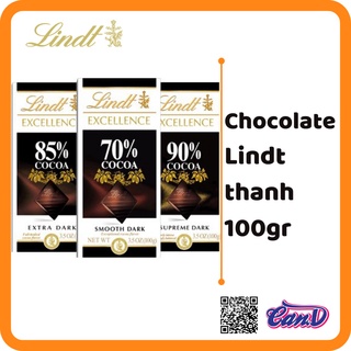 (20 vị) Chocolate Lindt Excellence & Swiss Classic thanh 100gr