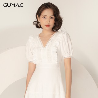 Đầm Boho cổ V đăng ten GUMAC DA988