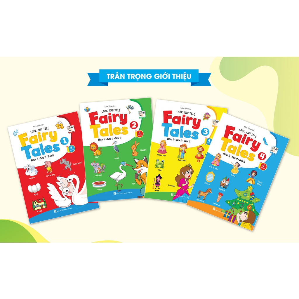 Sách - Bộ Truyện Tranh Tư Duy Hình Ảnh Tiếng Anh - Look and Tell Fairy Tales (4 cuốn)