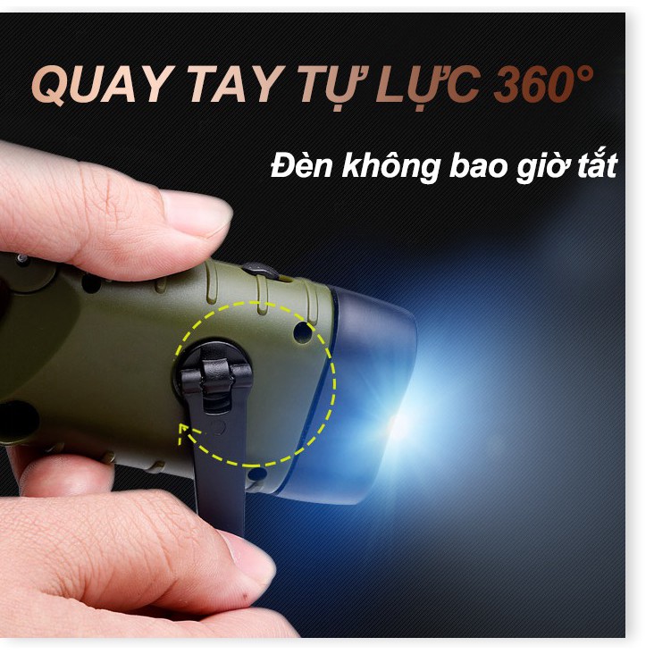 ĐÈN LED TAY QUAY PHÁT SÁNG FUJO