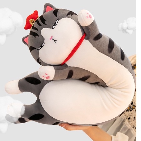 Gấu Bông Mèo Hoàng Thượng Cosplay phom Dài, Gối Ôm Mèo Vua Cute - Hàng Quảng Châu Cao Cấp