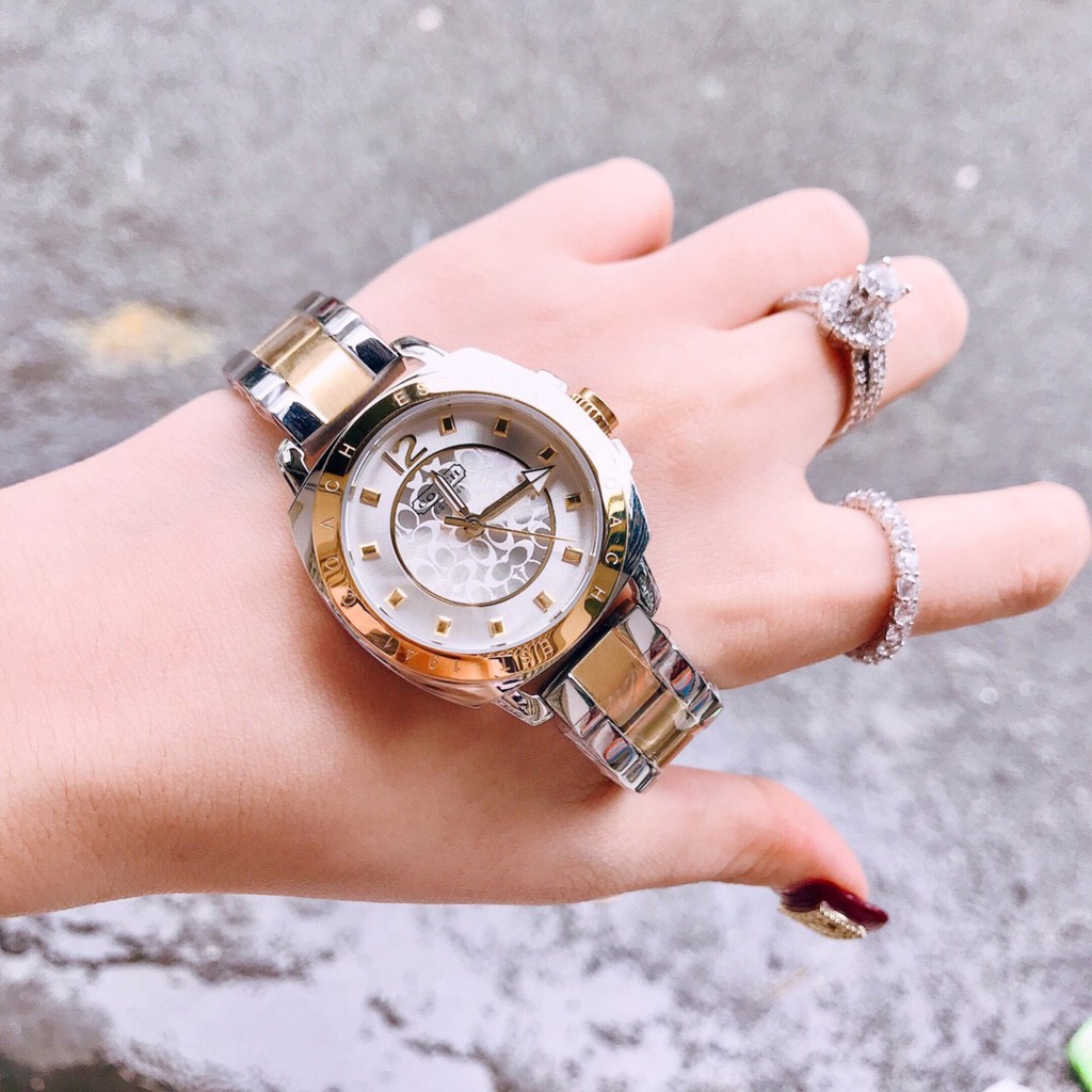 Đồng Hồ Coach Nữ Dây Kim Loại Demi Vàng 35mm Authentic
