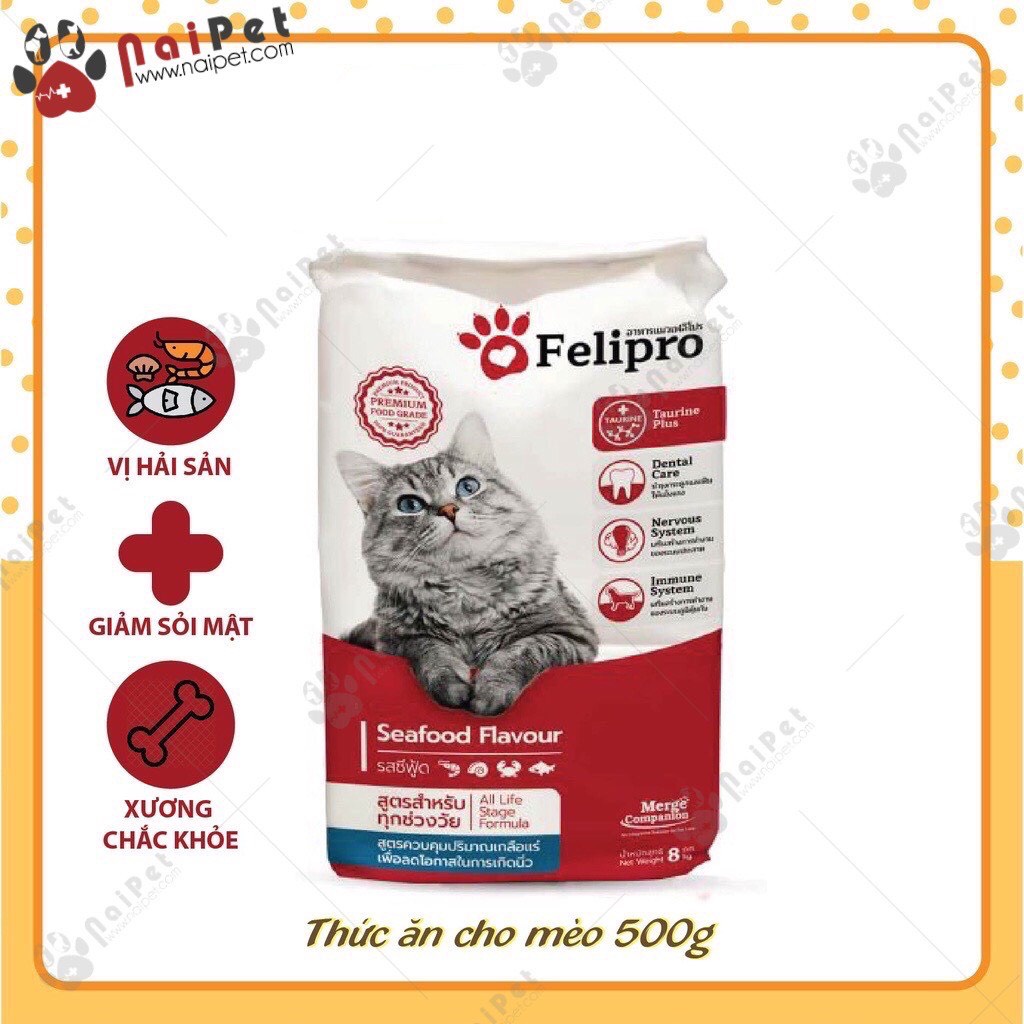 Thức Ăn Hạt Khô Cho Mèo Felipro Thái Lan TSD 500g