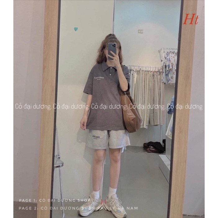 Bộ đùi polo chữ Ess in logo H2B776
