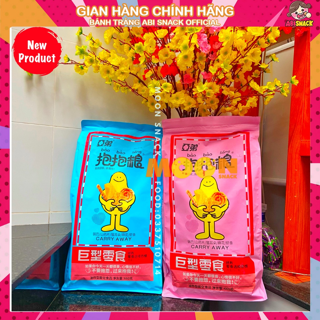 GÓI SIÊU LỚN KHỔNG LỒ 660g Snack Bim Bim Bánh Tai Mèo Khoai Tây Chiên Yam Chip đồ ăn nhẹ bào bào líang