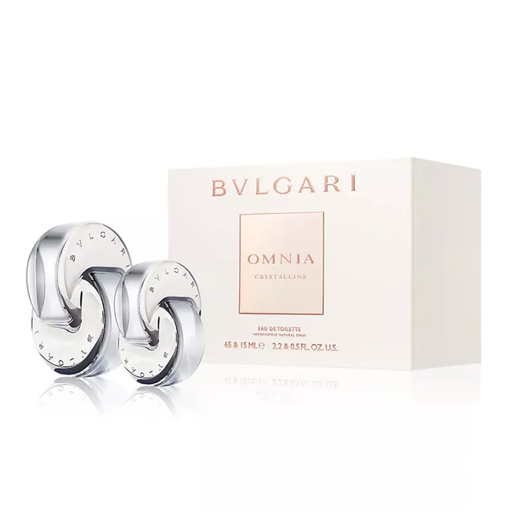 Gift set nước hoa nữ Bvlgari Omnia Crystalline Eau de Toilette 2pcs ( EDT 65ml & EDT 15ml )