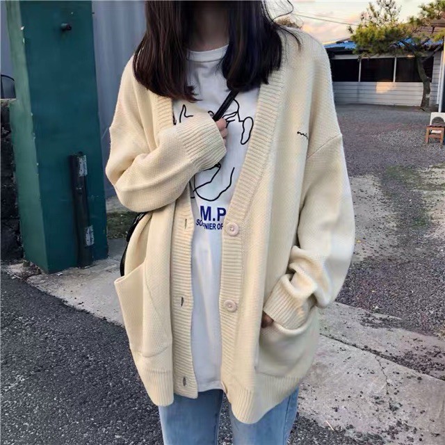 [ ORDER ] Áo Cardigan Thêu Chữ Ulzzang BIGSIZE 3XL ( Có ảnh thật )