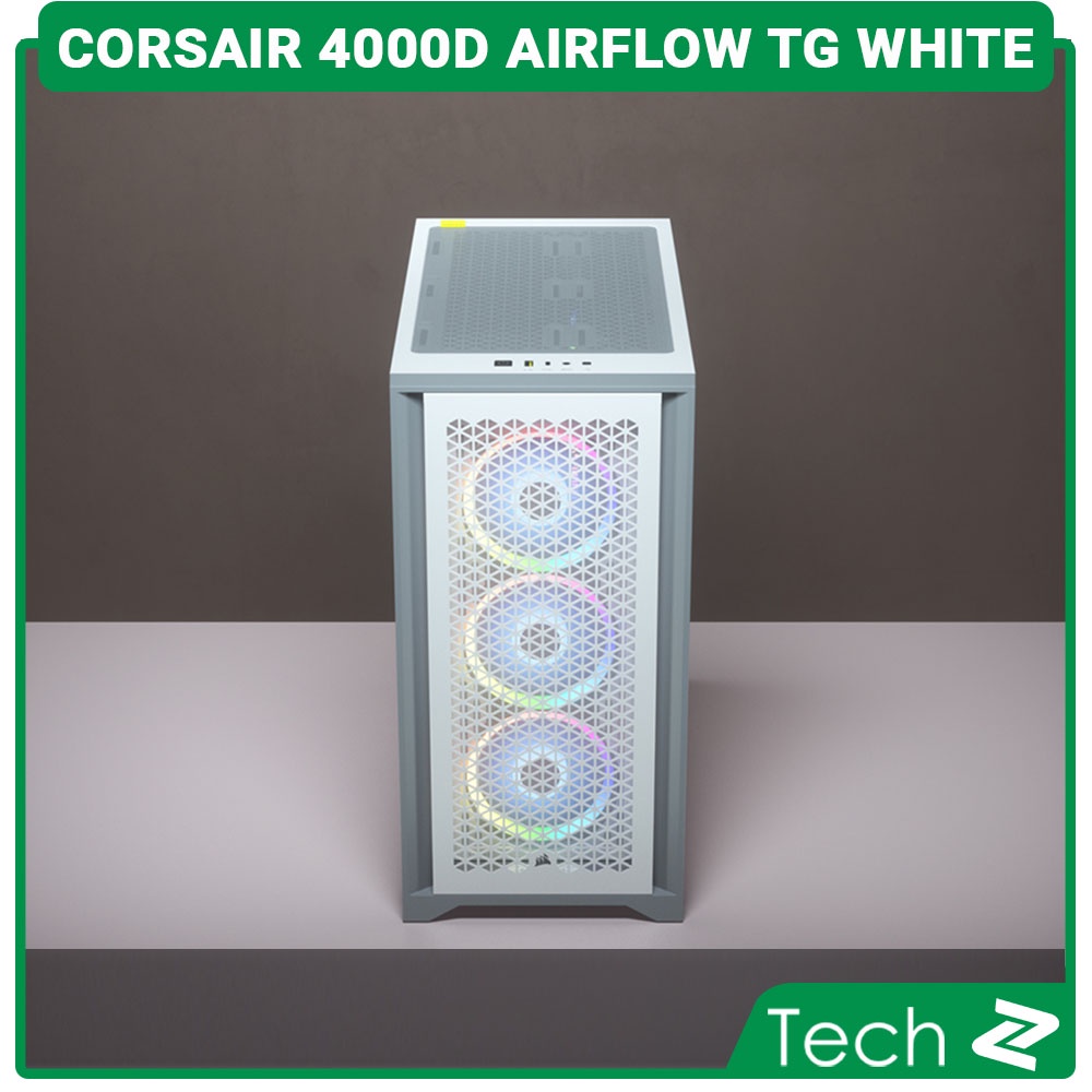 Vỏ Case Corsair 4000D Airflow TG White (Mid Tower/Màu Trắng) | BigBuy360 - bigbuy360.vn