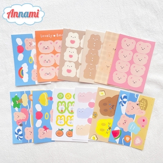 Nhãn Dán Trang Trí Sổ Lưu Niệm Hình Chú Gấu Và Thỏ Dễ Thương