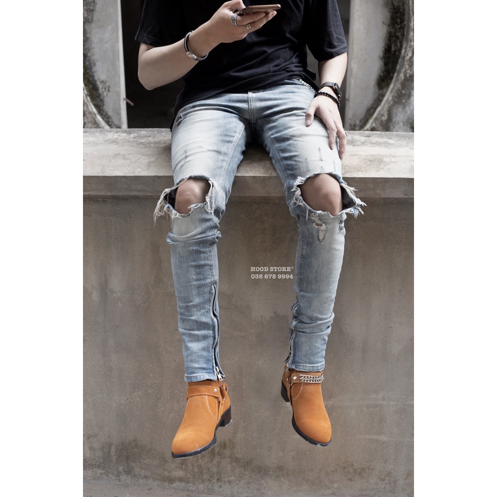 Giày Harness Boot da lộn NÂU - Đế cao su đuc nguyên khối - Bảo hành 12 tháng Hood HoodVN | BigBuy360 - bigbuy360.vn