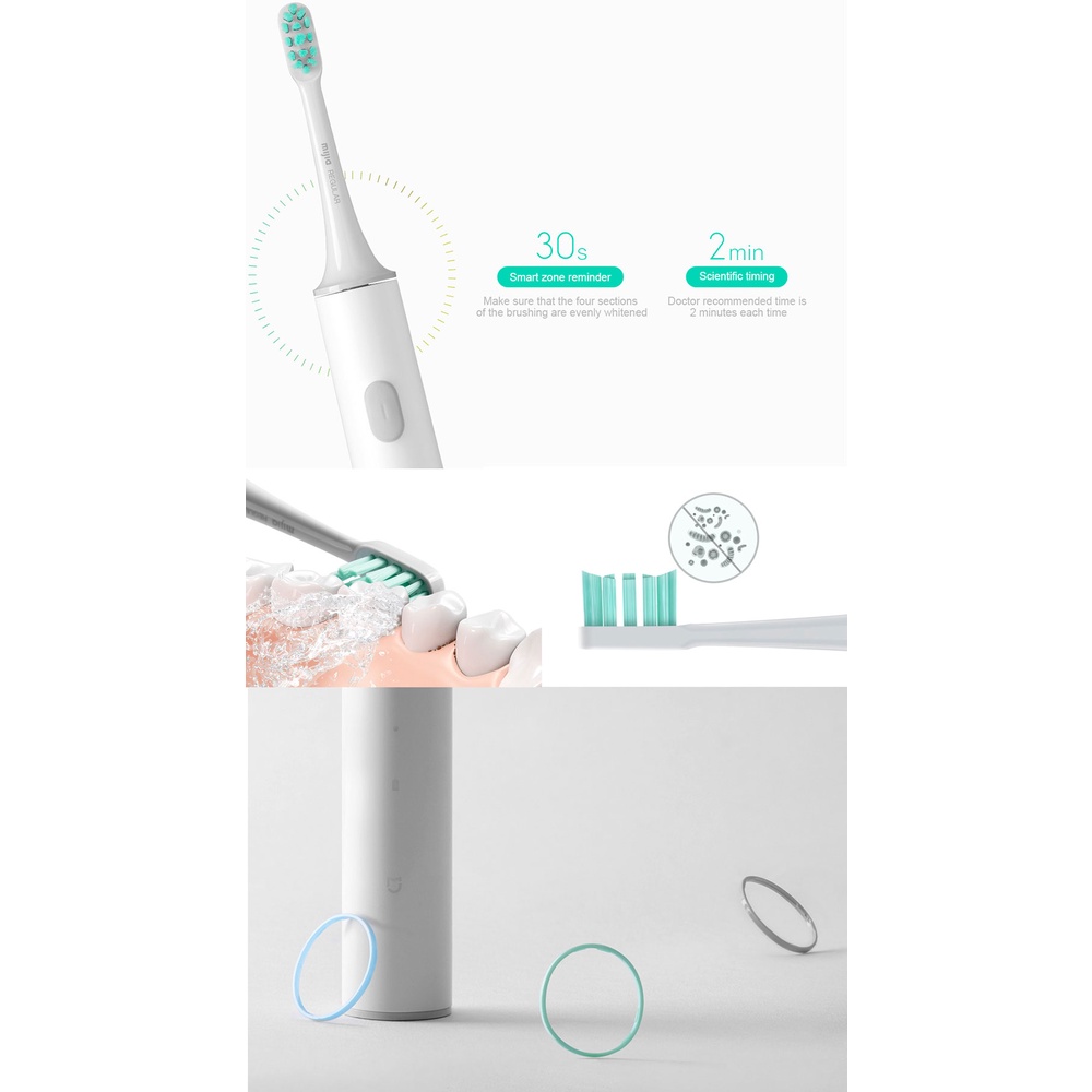 [Mã BMLTA50 giảm 50K đơn 150K] Bàn chải điện Xiaomi Mijia T300 Chống Nước IPX7 electric toothbrush