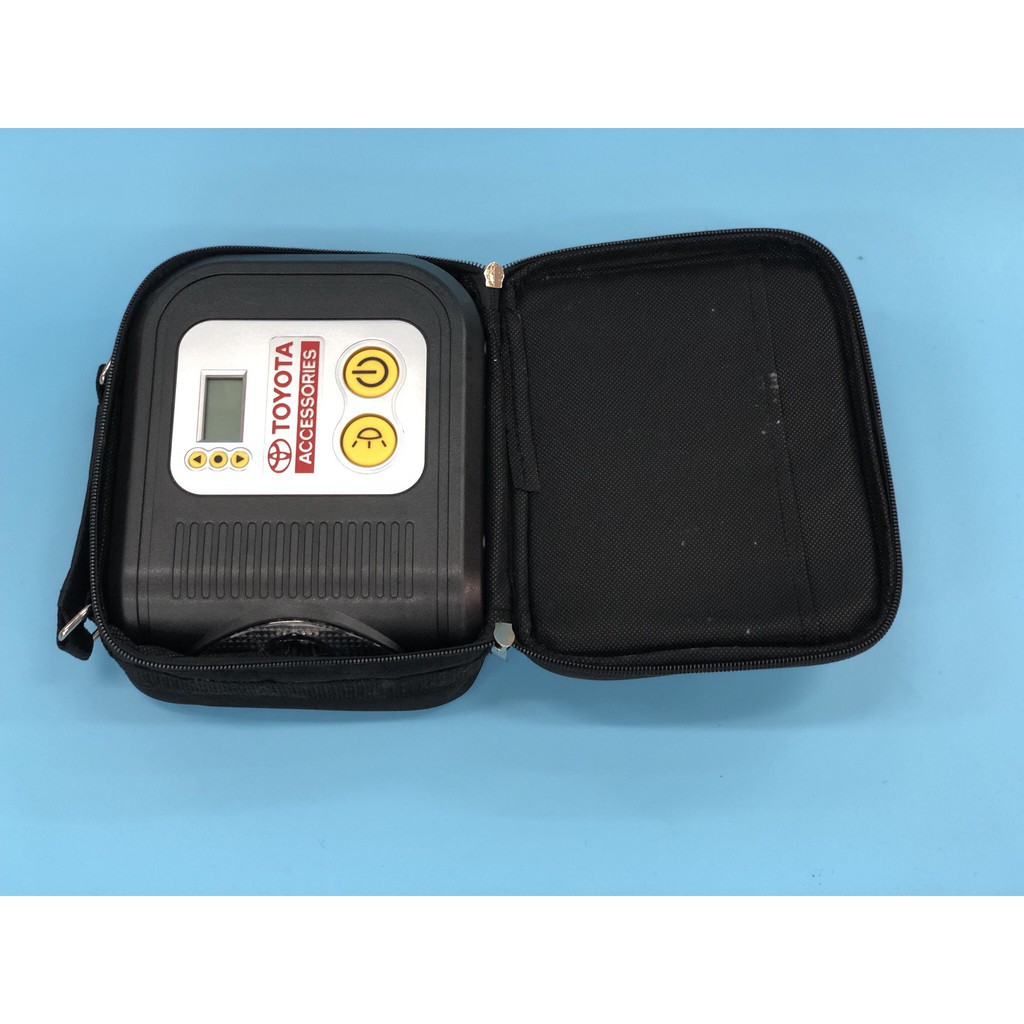 Bơm Lốp Ô Tô Mặt Đồng Hồ Điện Tử Có Chế Độ Tự Ngắt Toyota Accesories