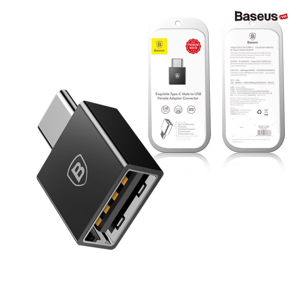Đầu chuyển Mini Type-C sang USB chính hãng Baseus