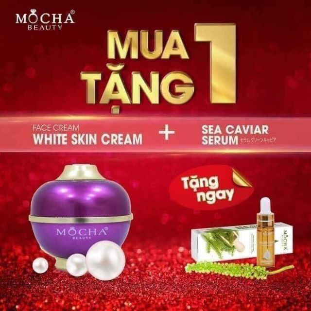 Face vip tuyết sứ Mocha chính hãng _ Kem dưỡng trắng da mặt