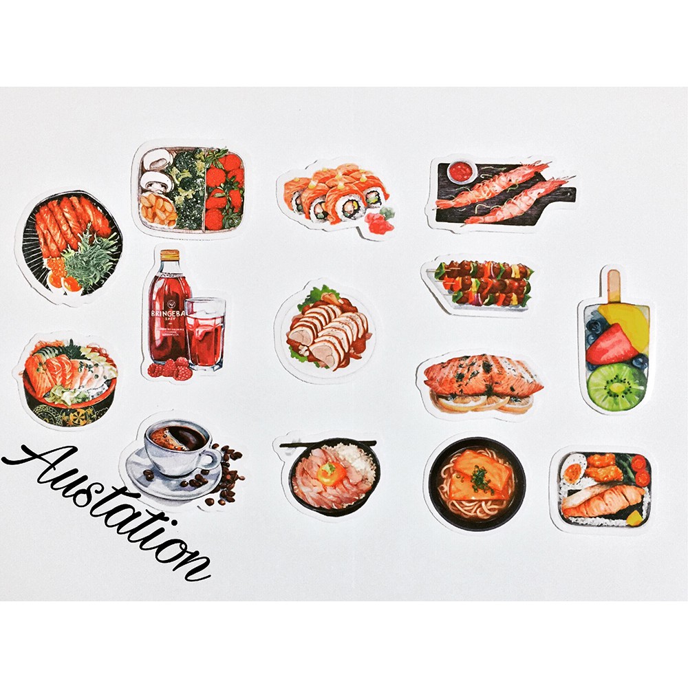 FOODY - Decal Sticker Foody Nhựa PVC, không thấm nước, dán nón bảo hiểm, xe, laptop, case phone,Vali, ...