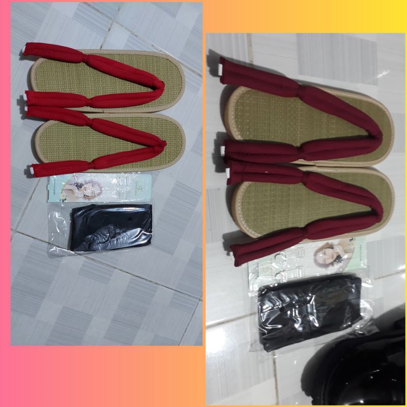 Dép cói/geta cosplay Muichirou Giyuu Mitsuri Tanjiro Zenitsu Shinobu Obanai Rengoku
