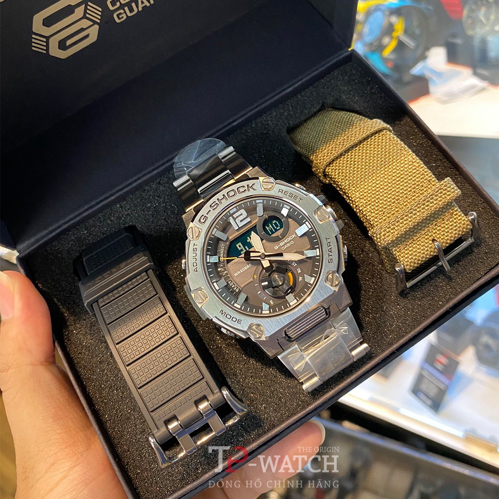 ĐỒNG HỒ NAM G-SHOCK GST-B300E-5A G-STEEL BLUETOOTH - NĂNG LƯỢNG MẶT TRỜI - GST-B300E-5ADR