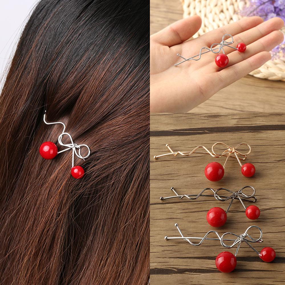 Kẹp Tóc Hình Quả Cherry Xinh Xắn Phong Cách Hàn Quốc Cho Nữ