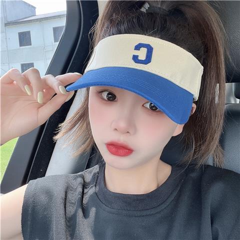 Mũ Lưỡi Trai Nửa Đầu Chống Nắng Thoáng Khí Màu Sắc Tương Phản Thời Trang Mùa Hè Cho Nam Và Nữ