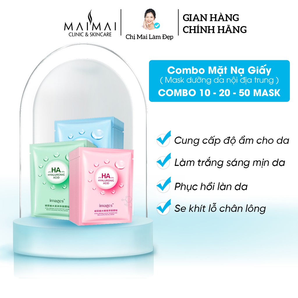 Mặt Nạ Giấy Cấp Ẩm - Mix Ngẫu Nhiên - Chị Mai Làm Đẹp