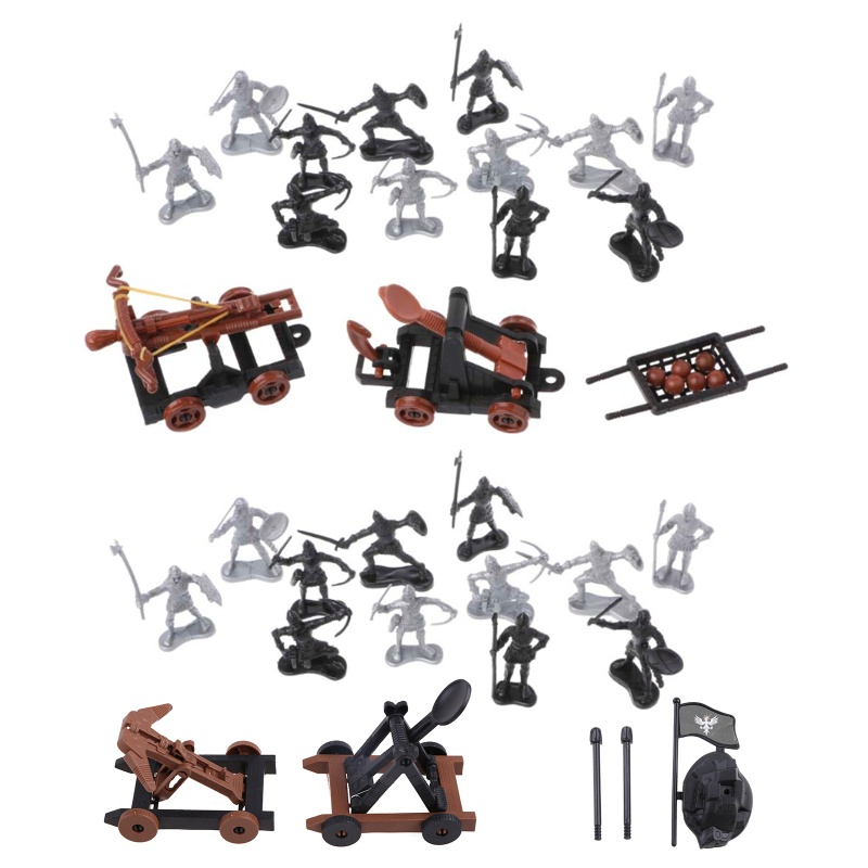 Set 14 Mô Hình Nhân Vật Chiến Binh Thời Trung Cổ Trang Trí Nhà Cửa