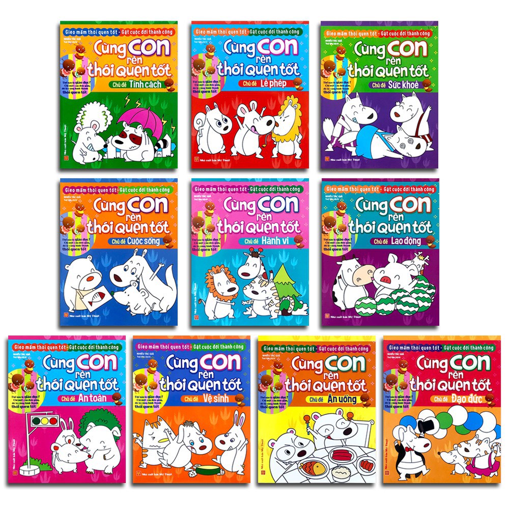 Sách - Combo Cùng con rèn thói quen tốt (Túi 10 cuốn)