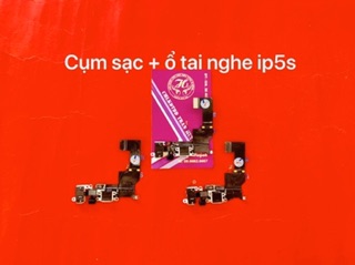 Cụm sạc iphone 5G / 5S (đuôi sạc + ổ tai nghe) mới 100%