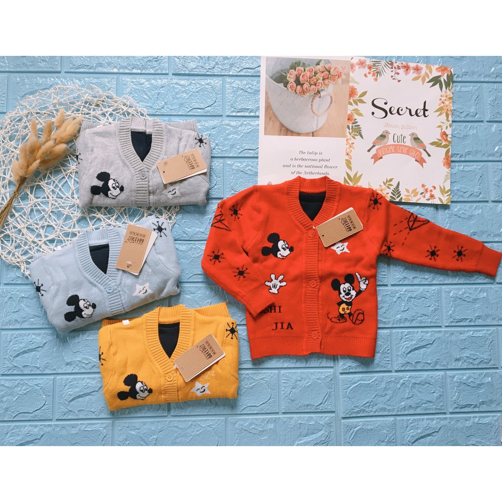 Áo Len Dài Tay Cho Bé Sơ Sinh Hàng QC Dày Ấm size 1-4(4-12kg)