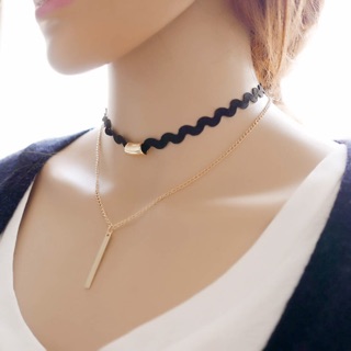 Dây chuyền choker thanh kim loại