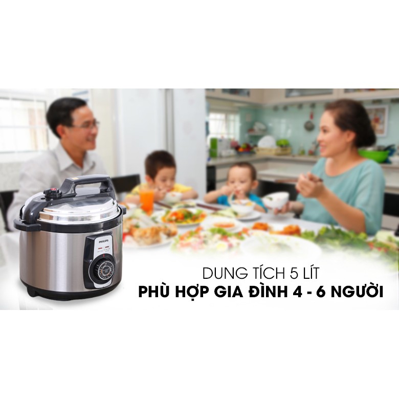 Nồi Áp Suất Điện Philip HD2103/66 5 lít - chính hãng bảo hành 2 năm