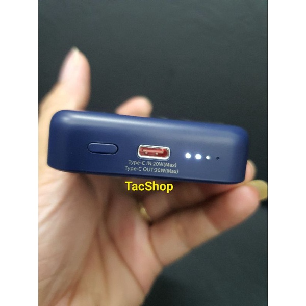 Pin sạc dự phòng không dây Từ Tính Remax Magnetic 10000mAH RPP-65 hỗ trợ sạc nhanh PD20W For I P 12/13 -BH 12 tháng