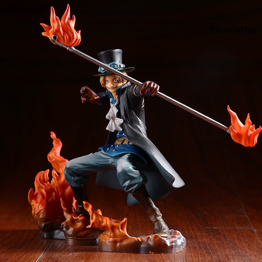 CR+3Pcs Anime One Piece Luffy Ace Sabo Model Toys Ornaments Collection Supplies