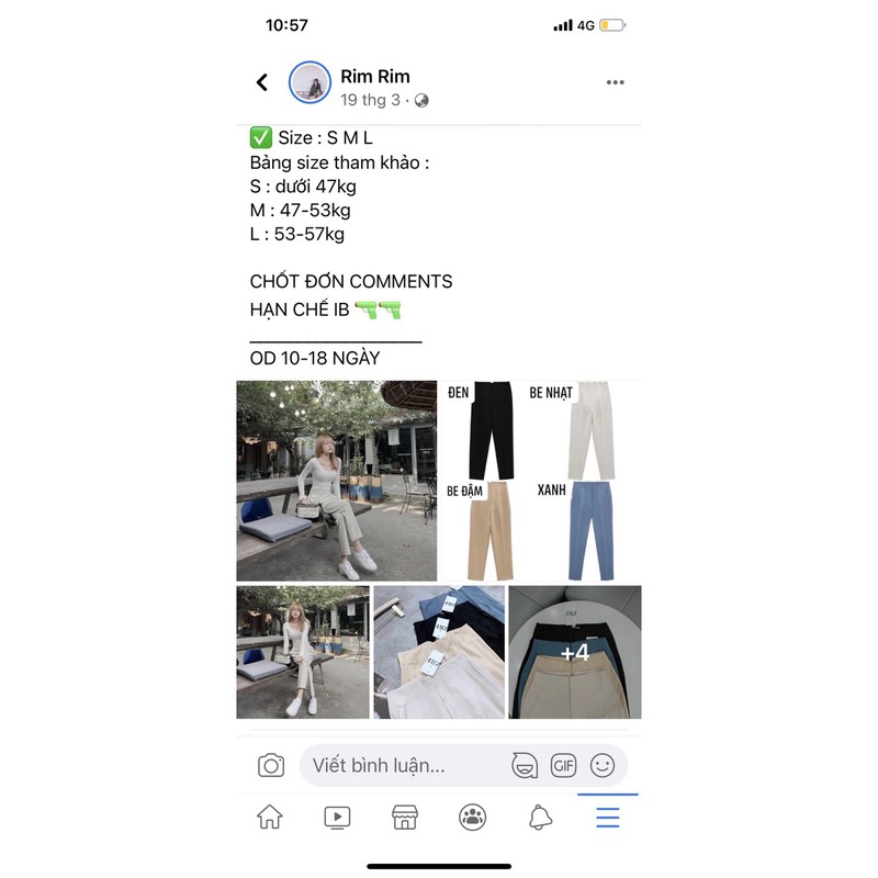 QUẦN BAGGY trả od