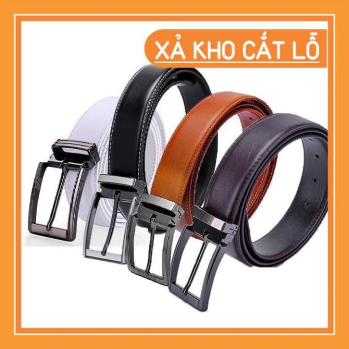 Thắt lưng nam viền chỉ màu da bò PH4128, đen PH4129, nâu PH4130, trắng PH4140