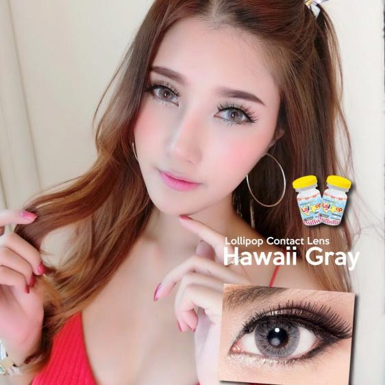 Kính áp tròng Xám Tây Giãn Tròng Hawaii - Lens cận từ 0 - 10 độ