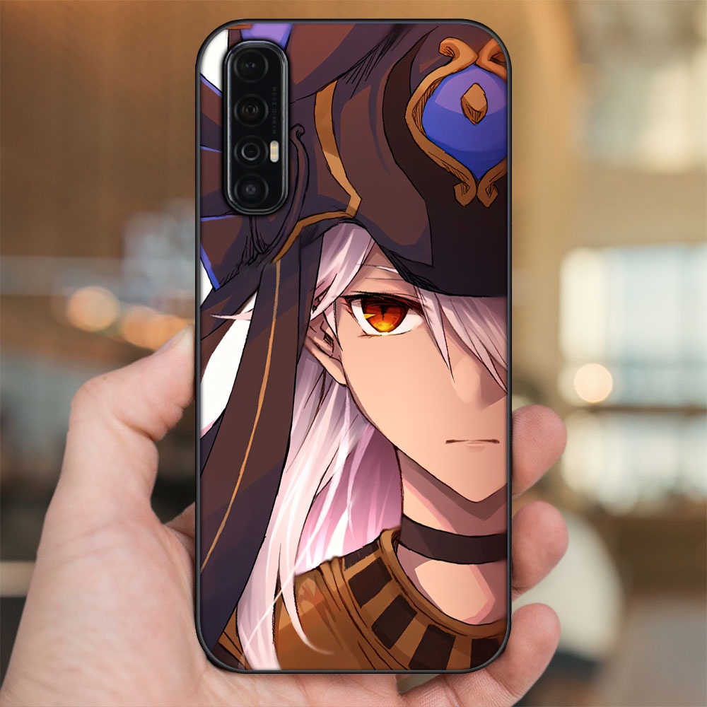 Ốp lưng Oppo Reno 3 Pro viền đen in hình Cyno Genshin Impact