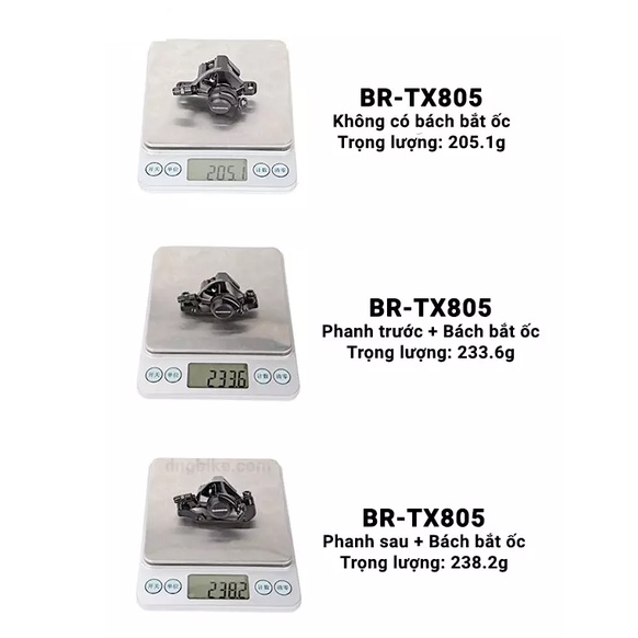 CỤM PHANH ĐĨA CƠ XE ĐẠP SHIMANO BR-TX805 BỘ PHANH ĐĨA SHIMANO