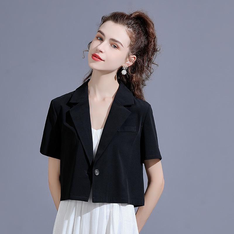 Áo Blazer Croptop Tay Ngắn Dáng Rộng | Smide Clothing