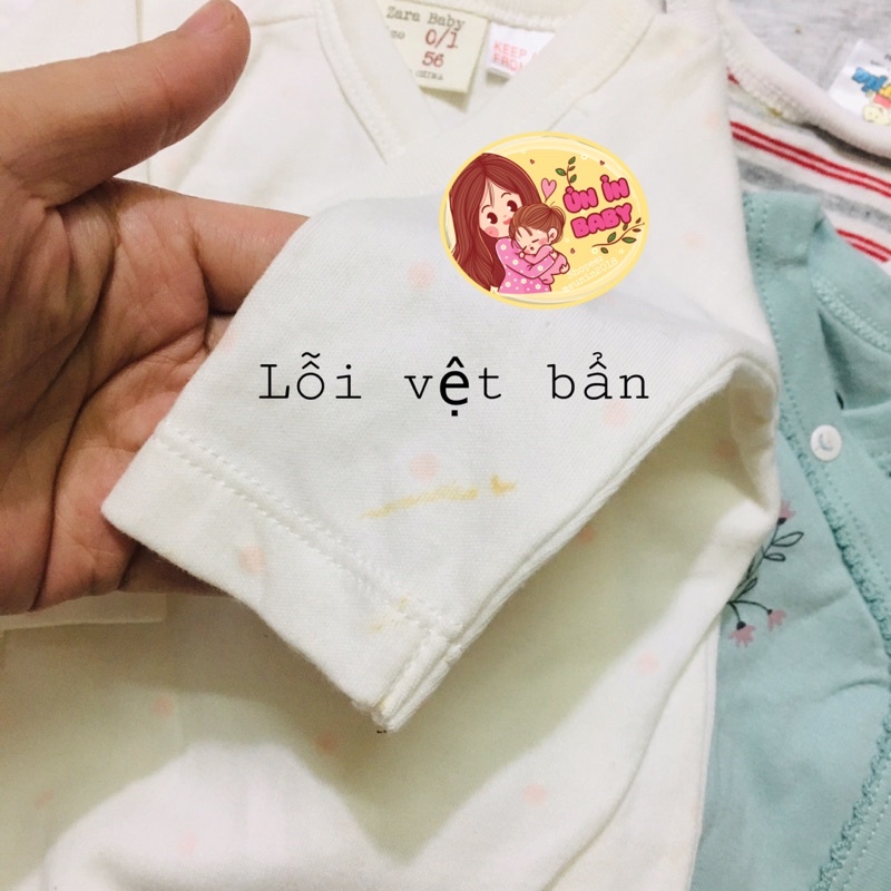 Body chip dài tay cúc chéo bé trai bé gái sơ sinh NEW LỖI (size 0-24m)