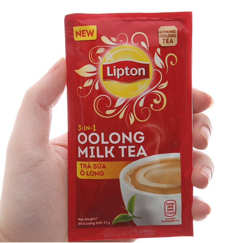 Combo 2 Hộp Trà Sữa Lipton vị Matcha và vị Ô Long (8 Gói x 17g)