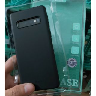 Ốp lưng silicon dẻo màu đen cho Samsung s10