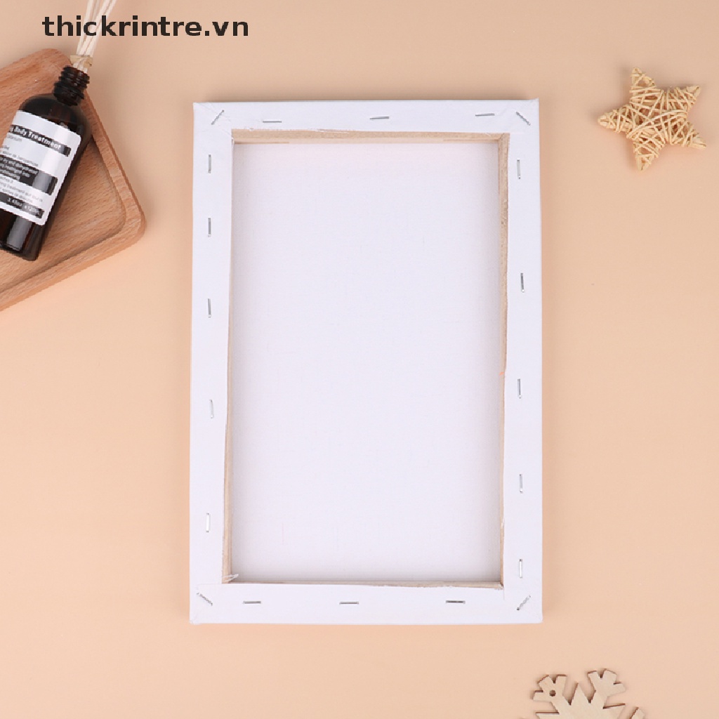 [Mới] Khung Gỗ Vuông Vẽ Tranh Sơn Dầu Canvas Màu Trắng